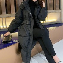 마롱패션 여성 다운 롱 패딩 점퍼 여자 다운롱 가벼운 후드 마