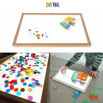 [오감플레이] 다나플레이 GT 라이트박스 우든 라이트 박스 한글 블록 트위피 세트 미술놀이 샌드아트 투명놀이트레이, 3.GT 미러 박스