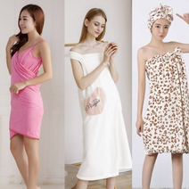 샤워랩 사우나 골프 목욕 어깨끈 바스 드레스 타올 로브 극세사 랩가운 3초가운 샤워 수건, 1개, 극세사 3초 가운, A - 핫핑크