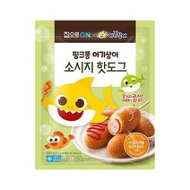 청정원 쫀득쫀득 집으로ON 핑크퐁 아기상어 소시지 핫도그 냉동 630g 육즙 어린이간식 가정간편식 자취음식, 39개