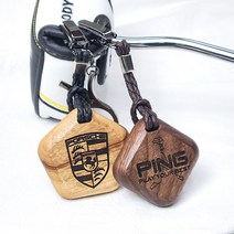 골프악세사리 원목 퍼터커버 홀더 필드용품 퍼터키퍼, 호두나무, 블랙, 다이아몬드