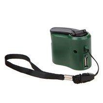 휴대용발전기 캠핑휴대용 핸드 크랭크 충전기 수동 발전기 전화 비상 Usb 여행 야외 손 권선, 02 Green