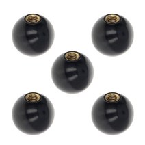 Othmro 볼 손잡이 블랙 라운드 베이클라이트 M5 스레드 직경 20mm, M10 35mm, 5PCS