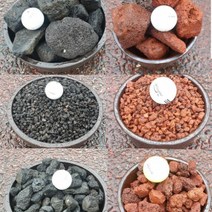 유림화훼자재상사 화산석 자연화산석화분마감재 가벼운돌 화산원석괴석유림화분 화산사(레드) 7호(100~150mm) 3kg