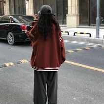봄 정장 여학생 느슨한 성격 툴링 야구 정장 코트 + 캐주얼 와이드 레그 팬츠 투피스 타이드의 한국어 버전, 코트 + 바지, S