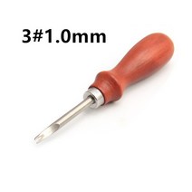 가죽 가장자리 베벨 러 스카이빙/연마 도구 벨트 메이커 고 탄소강 공예 DIY 0.8/1.0/1.3/1.6mm 1 개, [02] 1.0mm
