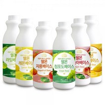 쉘몬 에이드 베이스1kg 10종과일농축액 에이드 음료베이스 카페용품 자몽 청포도 레몬 깔라만시 사과 망고 라임 오렌지 복숭아 키위 망고 코코넛 사과필, 쉘몬베이스_그린애플 1kg
