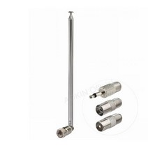 FM 안테나 텔레스코픽 75 Ohm 나사 F 유형 플러그 PAL BNC 3.5mm 잭 커넥터 어댑터 라디오 증폭기, 1pc 2