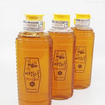 해찬골 농원 100% 국내산 천연 생꽃꿀 야생화 벌꿀 500g 3병 (튜브병 숙성 생꿀)