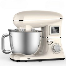 Wepopu 반죽기 6.5L 믹서 블렌더 스테인레스 스틸 빵 케이크 크림 거품기, EU[한국형], 검은색