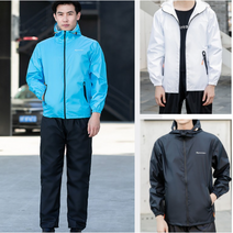 남자 골프비옷 상하의 세트 방수 방풍 바람막이 레인코트 남성 골프우의 자켓 하의 3종, 화이트블랙, 2XL(105), 화이트블랙_2XL(105)