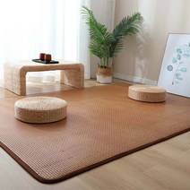 Younimu 라탄 러그 시원한 여름 러그 여름 카펫 돗자리 카펫 라탄 매트 여름쿨매트, A405