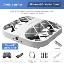 입문 자동 교육 공중 원격RC 드론 JJRC H107 미니 그리드 쿼드콥터 4K 와이파이 카메라 4CH FPV 실시간 이, 02 4K 480P white 1B