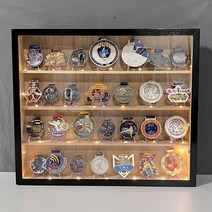 월드몰/ 대형 메달 디스플레이 섀도우 박스 28개의 케이 4중 프레임 스 우승자 축구 체조 및 모든 스포츠용 모델 보관 캐비닛(블랙 50.8 x 58.4cm(20 x 2, 상세내용표시