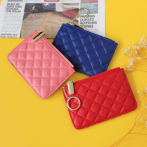 오너클랜 블루마운트 SS101 천연양가죽 퀄팅 여성지갑 카드지갑