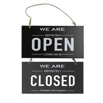 뉴라인 걸이형 양면 오픈 클로즈 안내판, 블랙, 1개, OPEN/CLOSED