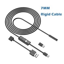 Camra-endoscopique industrielle IP67 tanche 5.5mm 7mm 3 en 1 안드로이드 PC USB 6led 지원, [03] 2m, [04] 7mm hard cable