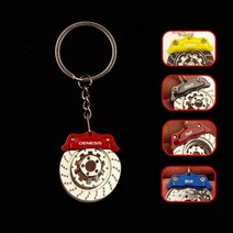 현대 제네시스 쿠페 EQ900 G70 G80 G90 GV60 GV70 GV80 용 브레이크 캘리퍼스 키 체인 금속 자동차 부품 디스크 허브 링, Black, For EQ900