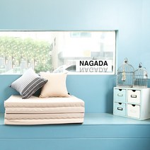 4단 접이식매트리스 옷장수납 차박매트 캠핑용, M싱글-ONLY 베이지(방수속커버포함)