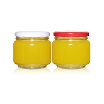 유리병 고추장병 원형고추장500g(A)-(89파이), 실버