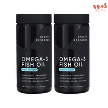 스포츠 리서치 오메가3 피쉬오일 트리플 스트렝스 EPA DHA 1250mg 소프트젤 180정, 1개