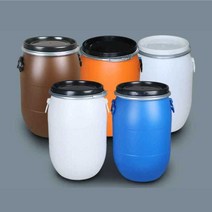 플라스틱드럼통 100L 120L 160L 저장통 말통 버킷, 100L 화이트 두꺼운 플랜지 버킷