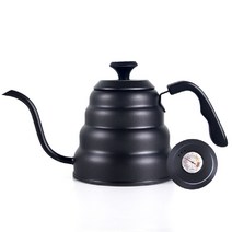 Sifei 테프론 클라우드 팟 드립주전자 써모미터 포함 1.2L, 1개, Black