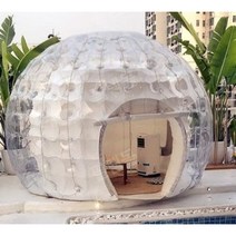 에어텐트 대형 돔 투명 텐트 썬룸 세컨하우스 방갈로, 더블 레이어 풀 포인트
