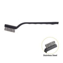 연마브러시 소형7inch Stainless Steel Copper Nylon Wire Brush Rust Scrub Remove Cleaning Tool Mini In, 02 Stainless steel