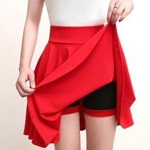 플레어 스커트 여성용 기본 반바지 패션 다목적 블랙 캐주얼 미니 스케이터 미디엄 플리츠 푹신한 빅사이즈