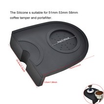도징링 커피 탬퍼 탬핑용품 304 스테인레스 스틸 조절 51MM 커피 탬퍼 에스프레소 바리 스타 메이커 그라인, 06 F 1Pc Single Mat_03 58MM