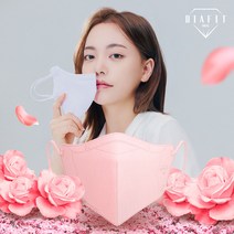 [내추럴키스] 핏예쁜 다이아핏 KF94 컬러 마스크 대 중 소형 25입 / 새부리형마스크 / 성인남녀 청소년 아동, 대형 / 성인남녀, [개별포장] 화이트 25입