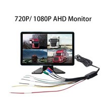 리어 후석 모니터 서라운드뷰모니터 101 인치 4채널 블랙박스 AHD 1080P 4CH 트럭 후면 카메라 모니터 세트 자동차버스RV에 대 한 터치 스크린 차량 CCTV DVR 키트, 아무도+Only AHD Monitor