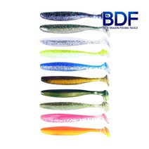 청룡조구 펄쉐드 3인치 4인치 소프트베이트 쉐드웜, 08. 블랙옐로우(펄)-4인치(9.5cm)