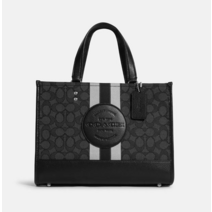 코치 COACH B C8448 스트라이프 포함 Dempsey Carryall 핸드백 크로스바디 블랙 사첼 크로스백
