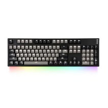 COX CK104 RGB BAR 투톤 이중사출 게이트론 기계식 키보드 블랙그레이 색상 청축