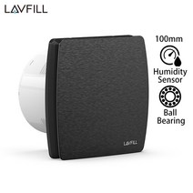 230v 4quot 100mm 타이머 습도 조절기 스마트 샤워 화장실 욕실 추출기 배기 팬 인공 호흡기 (습도 센서 포함), lfww-09qh-4b, 220-240v50hz 유럽..