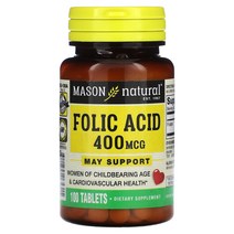 Mason Natural 엽산 400mcg 옵션확인필수, 400 mcg