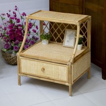 슬립앤필 로멘틱 라탄 침대 협탁 수납함, 라탄협탁