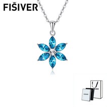 FISIVER Everlasting Star 목걸이 Lucky Flower 행운의 꽃 쇄골 목걸이 패션 목걸이 QC888