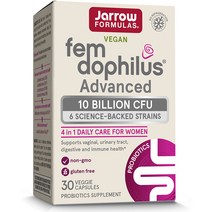 재로우 비건 펨-도필리우스 어드밴스드 100억 CFU 베지 캡슐, 1개, 30개입