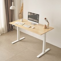 동서가구 토미 듀얼모터 높이 메모리 기능 1500 일자형 모션데스크 DF643830, 블랙, 멀바우