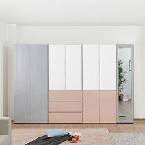 리버퍼니쳐 초이스 색상선택 원터치 옷장 2800 거울옷장세트 RZ0269, 민트