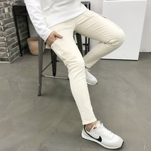 용된다 남자 겨울 기모 포켓 밴딩 카고 면바지