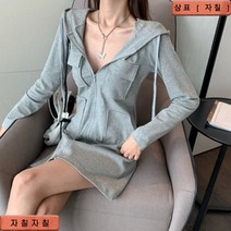 자칠 여성원피스 후드원피스 트레이닝복 오버핏