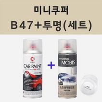 미니쿠퍼 B47 루프탑그레이 주문 스프레이 카 페인트 + 모비스 투명마감용스프레이 200ml