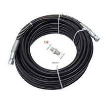 릴호스 세차호스 1/4 연결 호스 스프레이 에어리스 5800PSI 고압 파이프 분무기 페인트 건 물, 01 black_03 2M