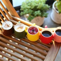 1300K 티앤엘 K2109HJ 오슬로카페머그 240ml 소 1p, 색상:오렌지, 단품