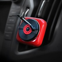 뉴트로 턴테이블 차량용 방향제_모던레드 자동차 디퓨저 고급 벤츠 bmw 향수 제네시스 아우디, 턴테이블방향제-모던레드