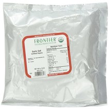 정품 Frontier Co-op 마늘 소금 유기농 인증 코셔 | 0.5kg(1파운드) 벌크 백